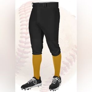 Champro Youth Size L  Black Baseball or Softball Knicker Pants NWT.